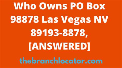 po box 98873 las vegas nevada 89193|Help Center .